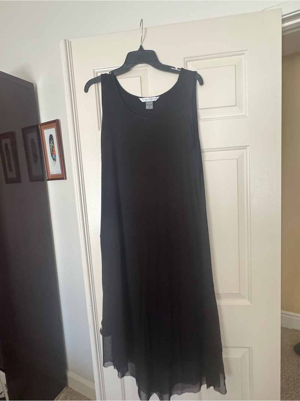 Peter Nygard Black Sleeveless Midi Dress size Medium